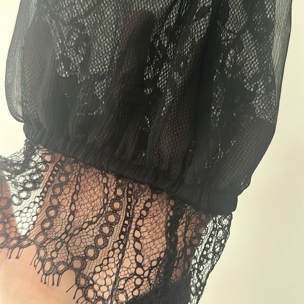 The Kooples peplum and lace top size small - Picture 4 of 6